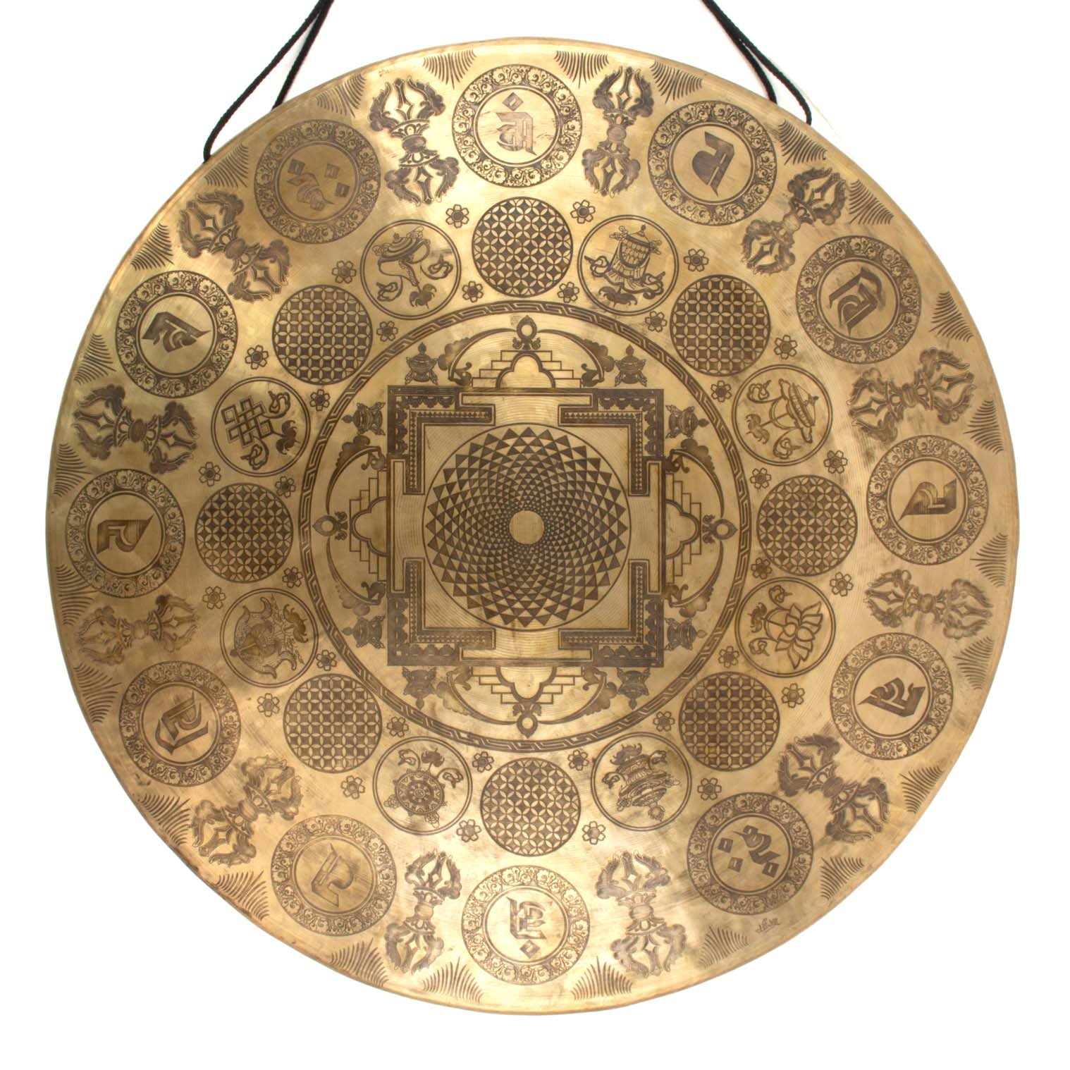 Vajra Mandalas Etched Gong No.75-Siesta Crafts