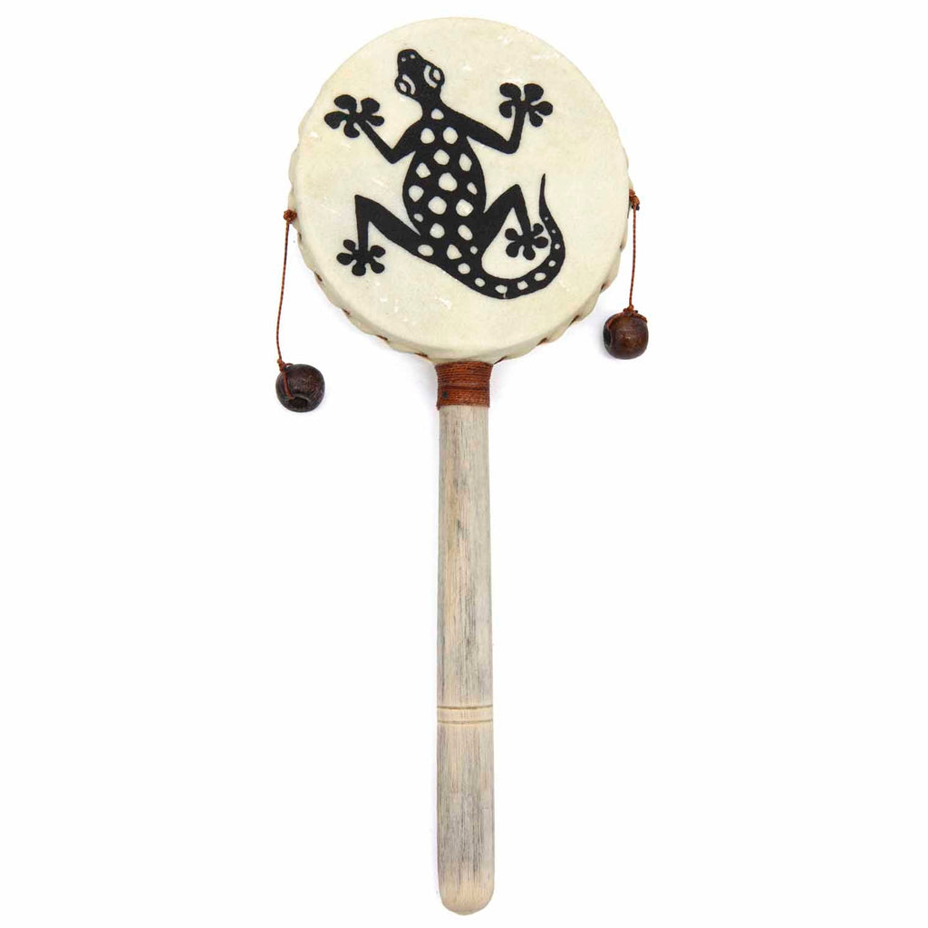 Hand-Painted Gecko Monkey Drum