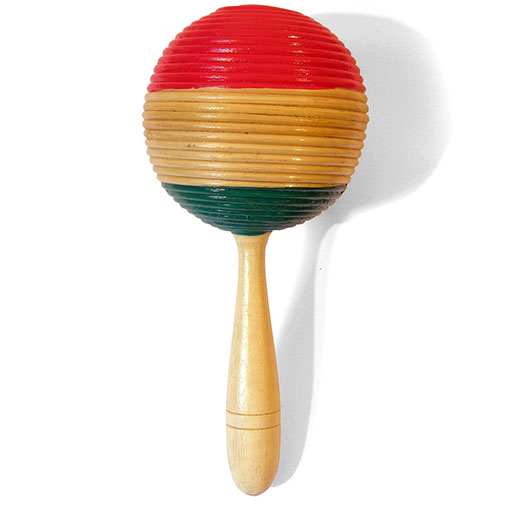 Painted Rattan Maraca