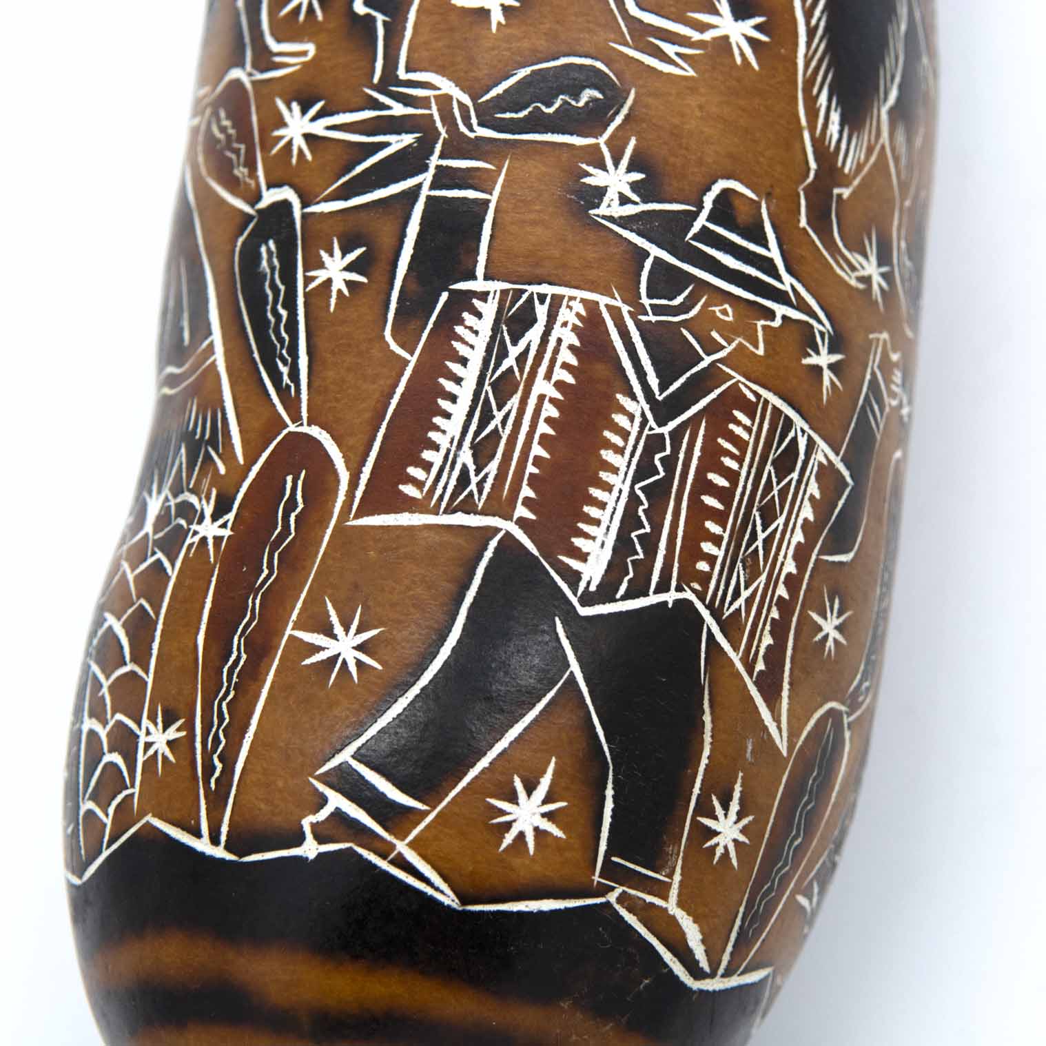 Traditional Gourd Guiro and Shaker-Siesta Crafts