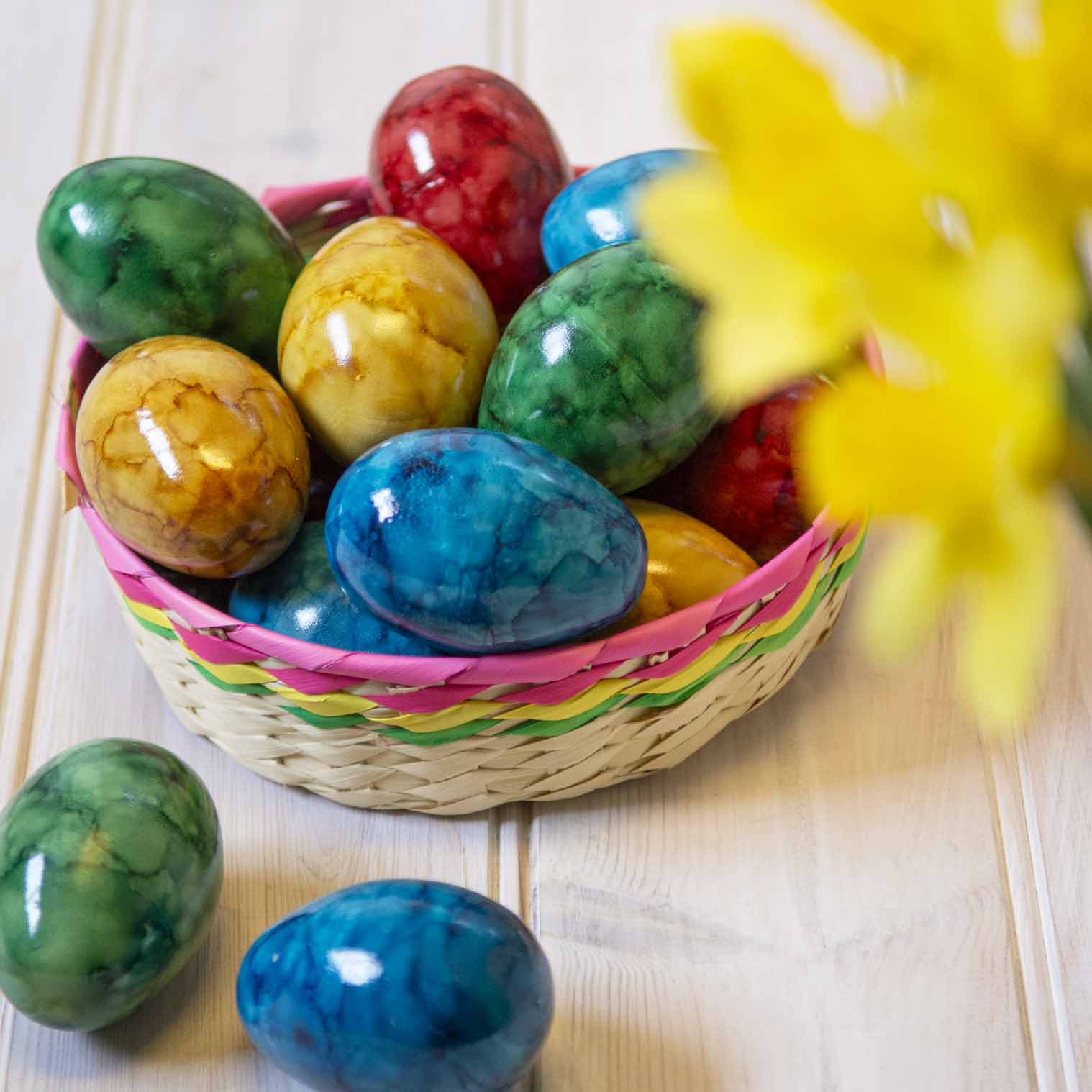Tie-Dye Wooden Egg Shaker