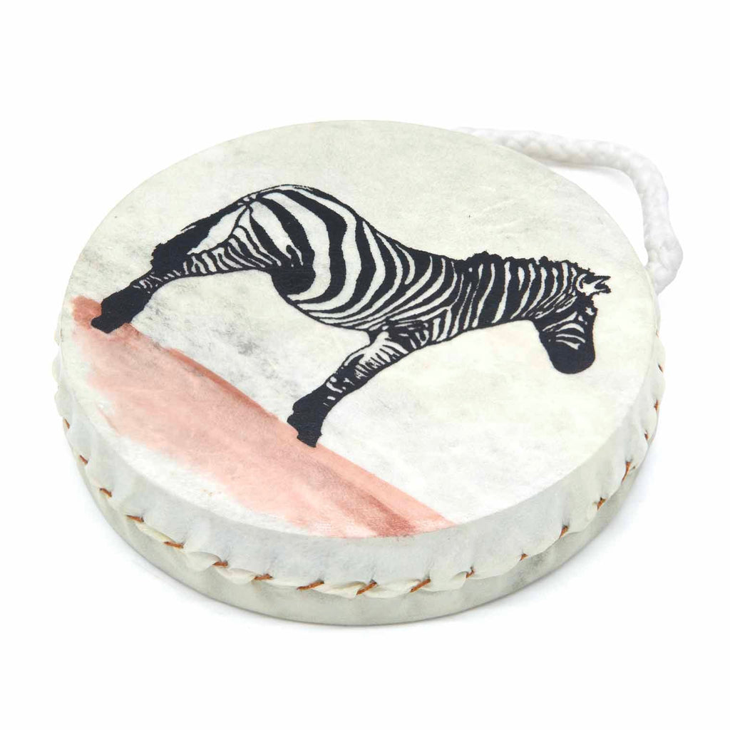 Small Ocean Drum Zebra Design-Siesta Crafts