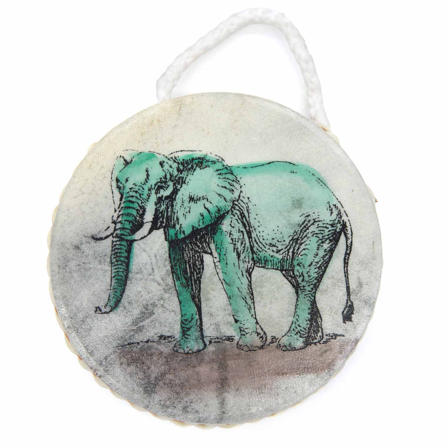 Small Ocean Drum Elephant Design-Siesta Crafts