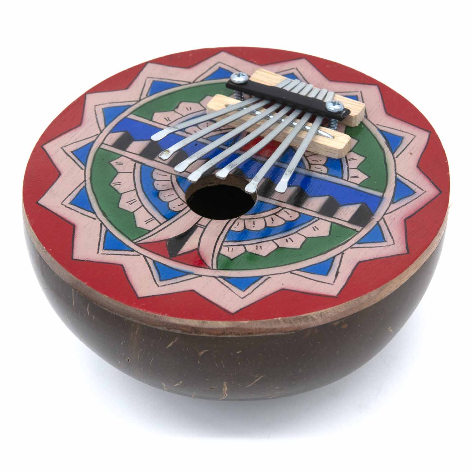 Painted Coconut Thumb Piano-Siesta Crafts