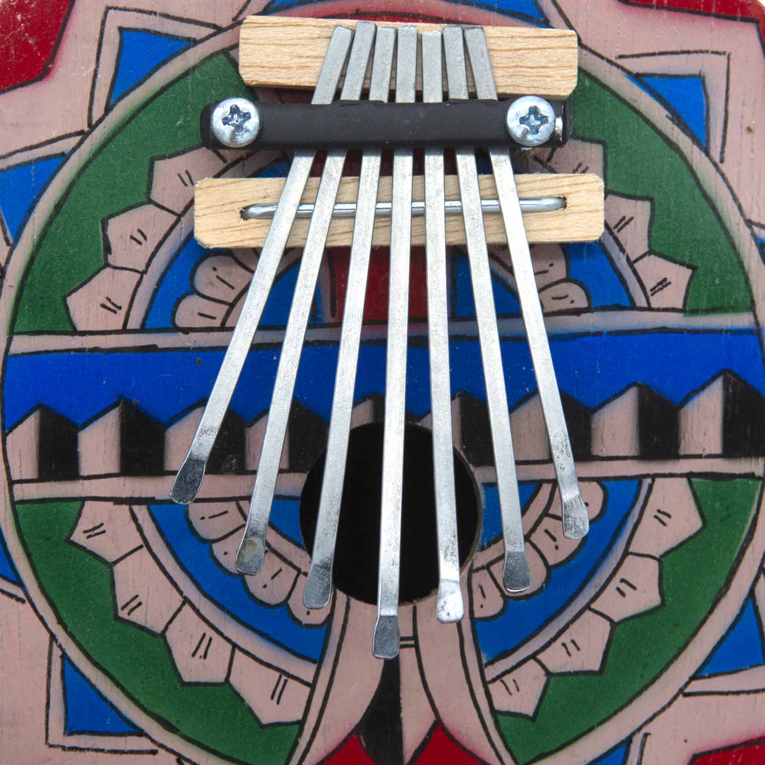 Painted Coconut Thumb Piano-Siesta Crafts