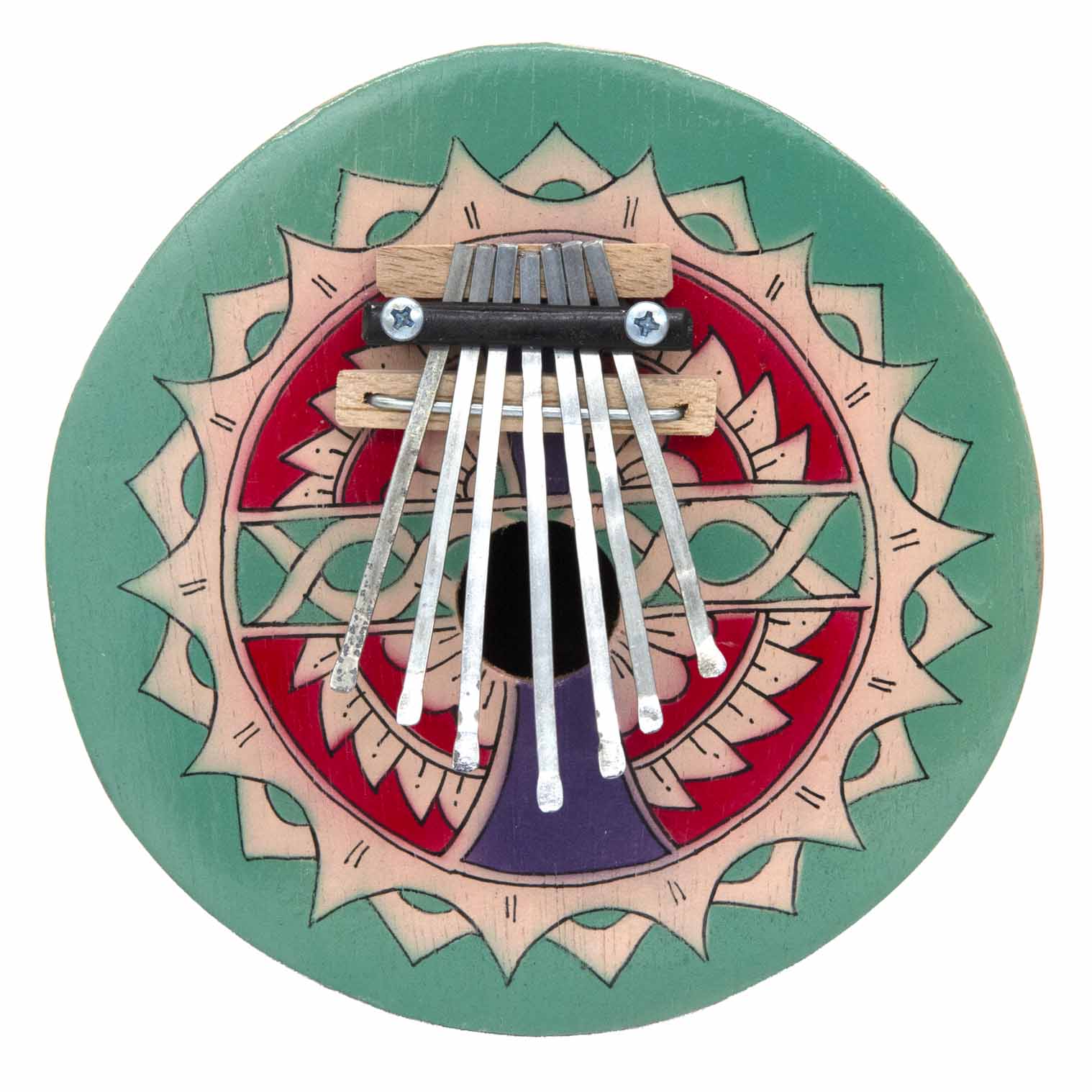 Painted Coconut Thumb Piano-Siesta Crafts