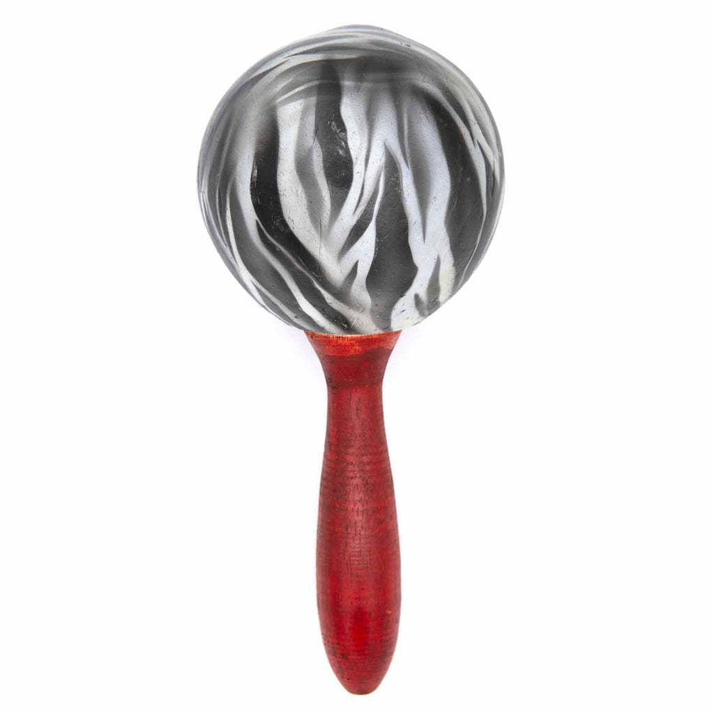Zebra Print Coconut Maraca