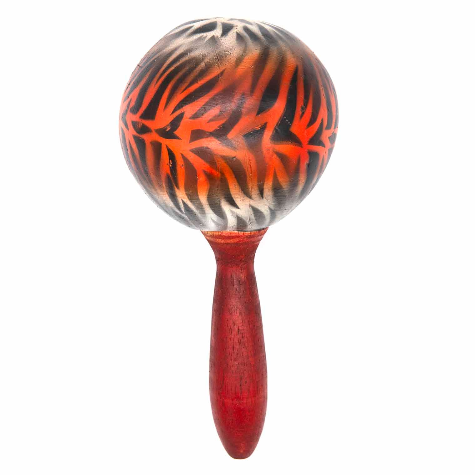Tiger Print Coconut Maraca