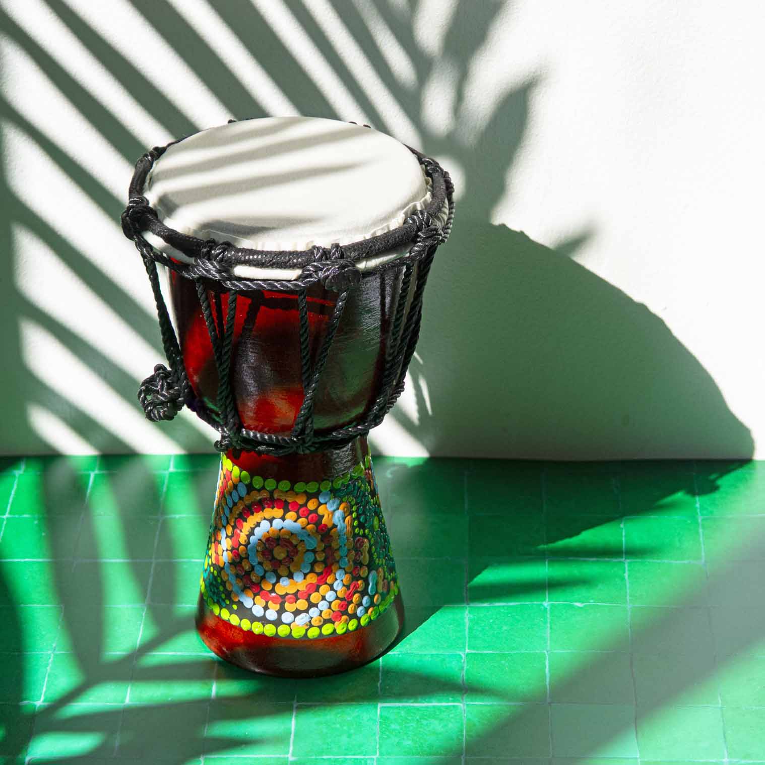 Extra Small Hand-Painted Djembe Drum 20cm