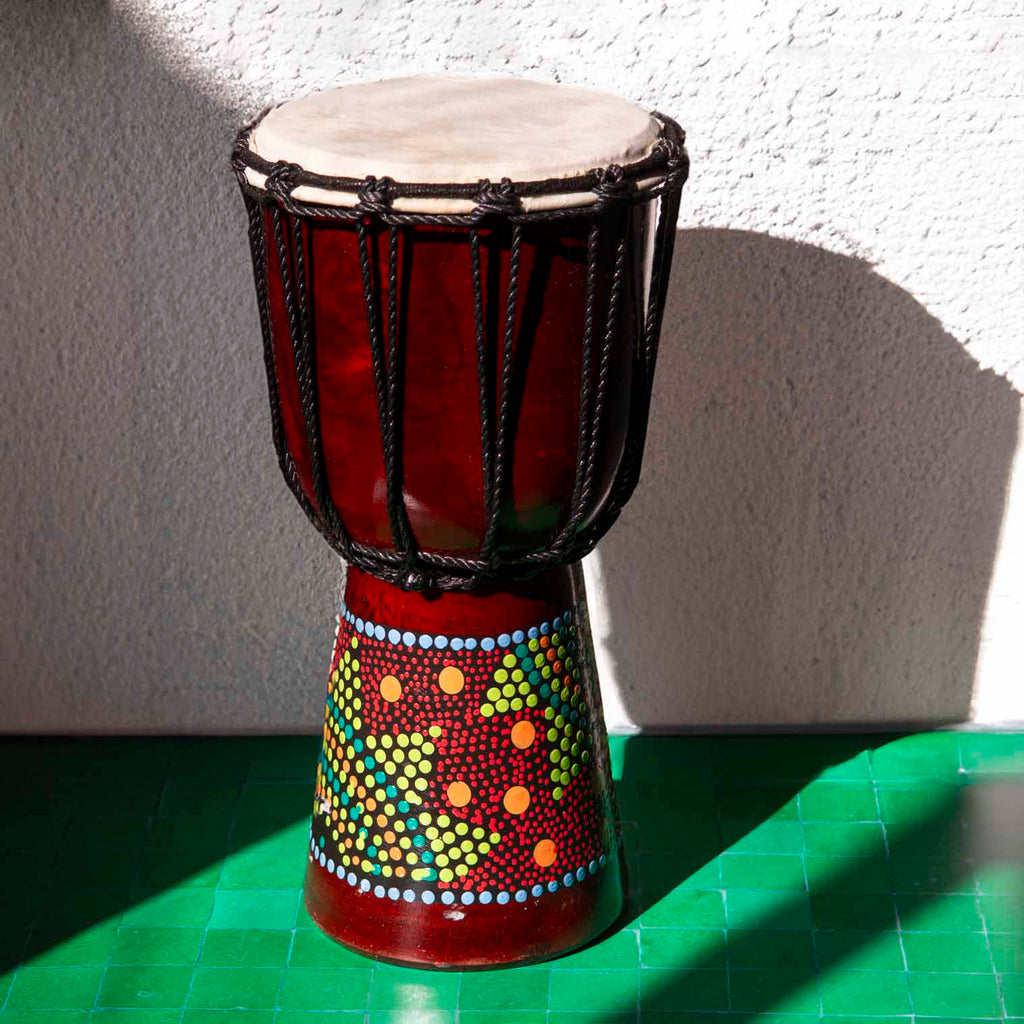 Small Hand-Painted Djembe Drum 30cm