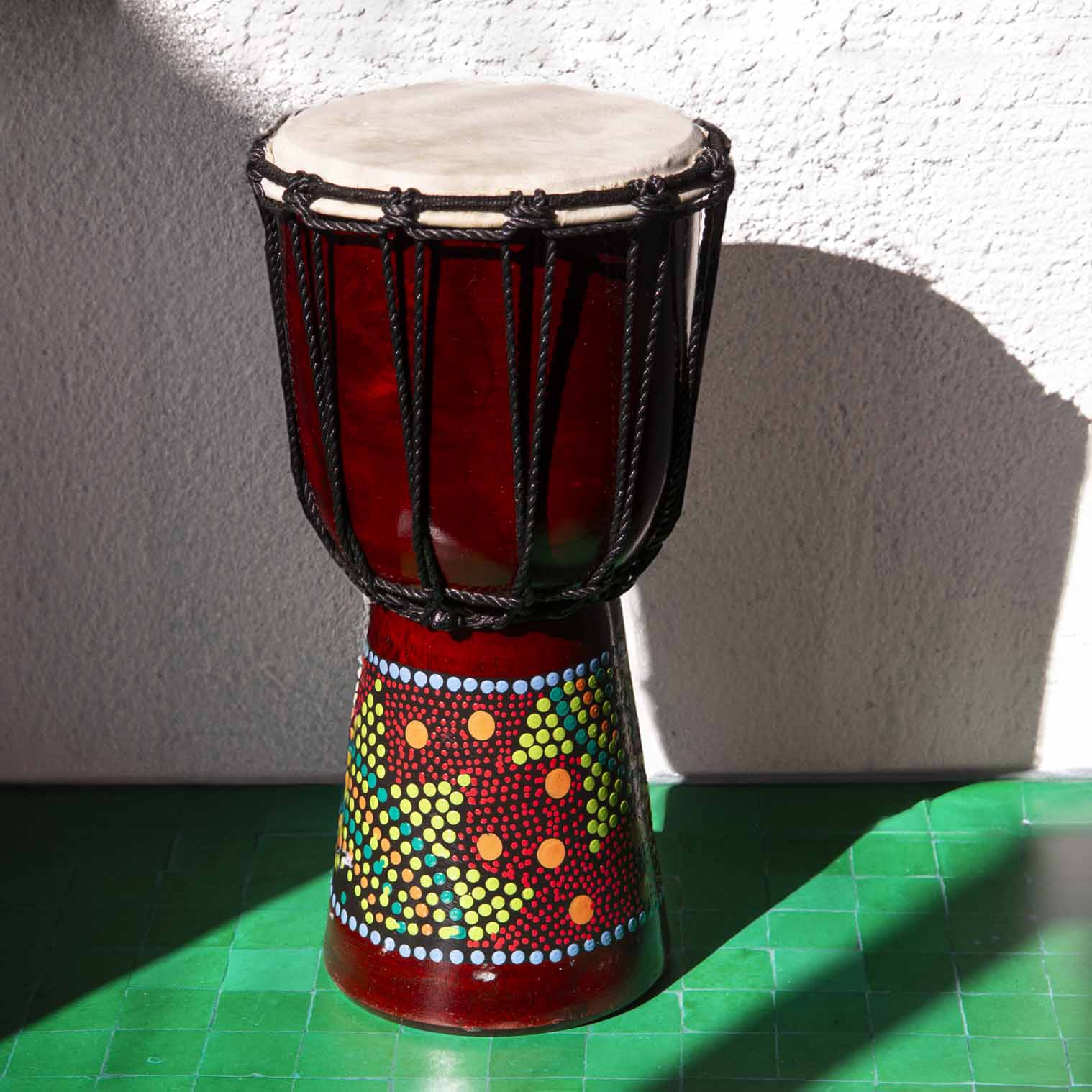 Small Hand-Painted Djembe Drum 30cm