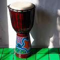 Large Hand-Painted Djembe Drum 50cm