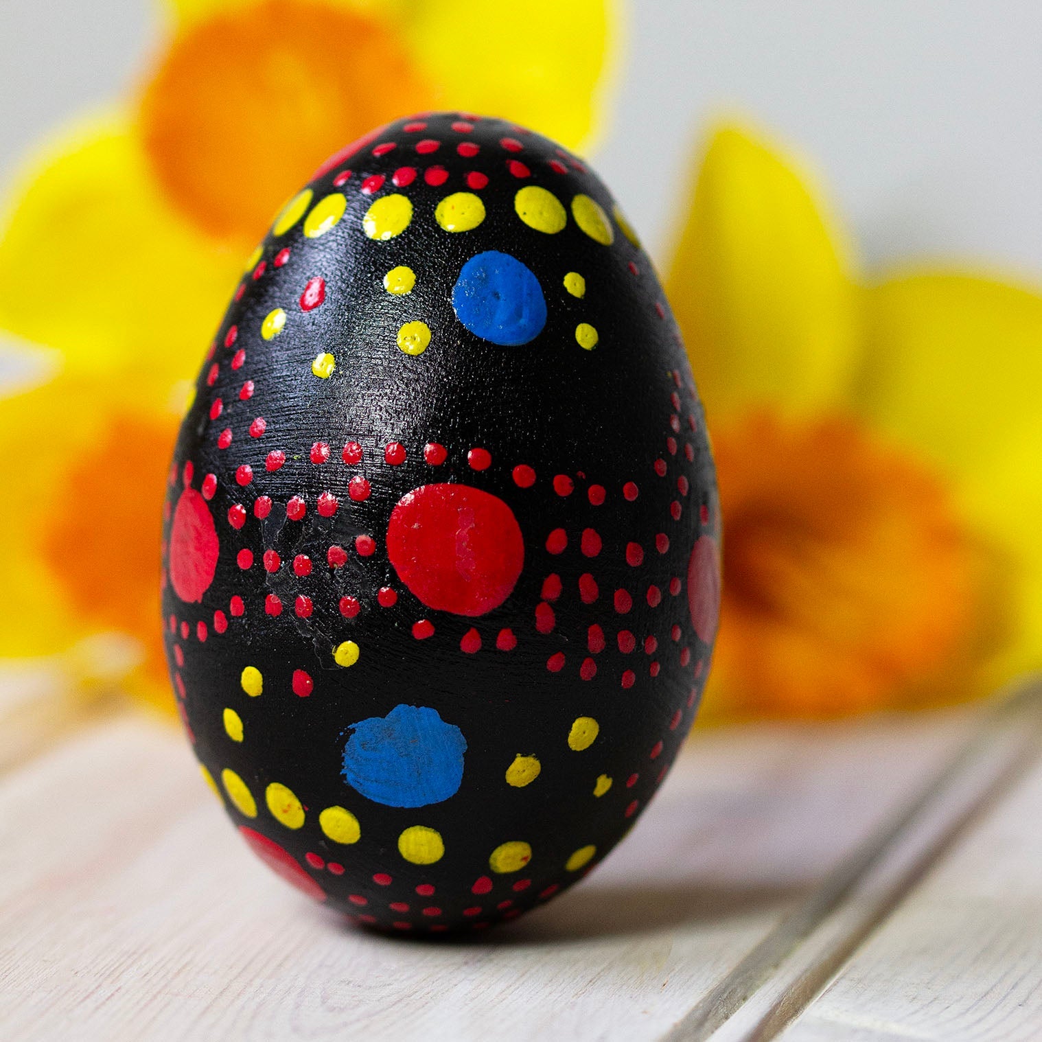 Painted Wooden Egg Shaker