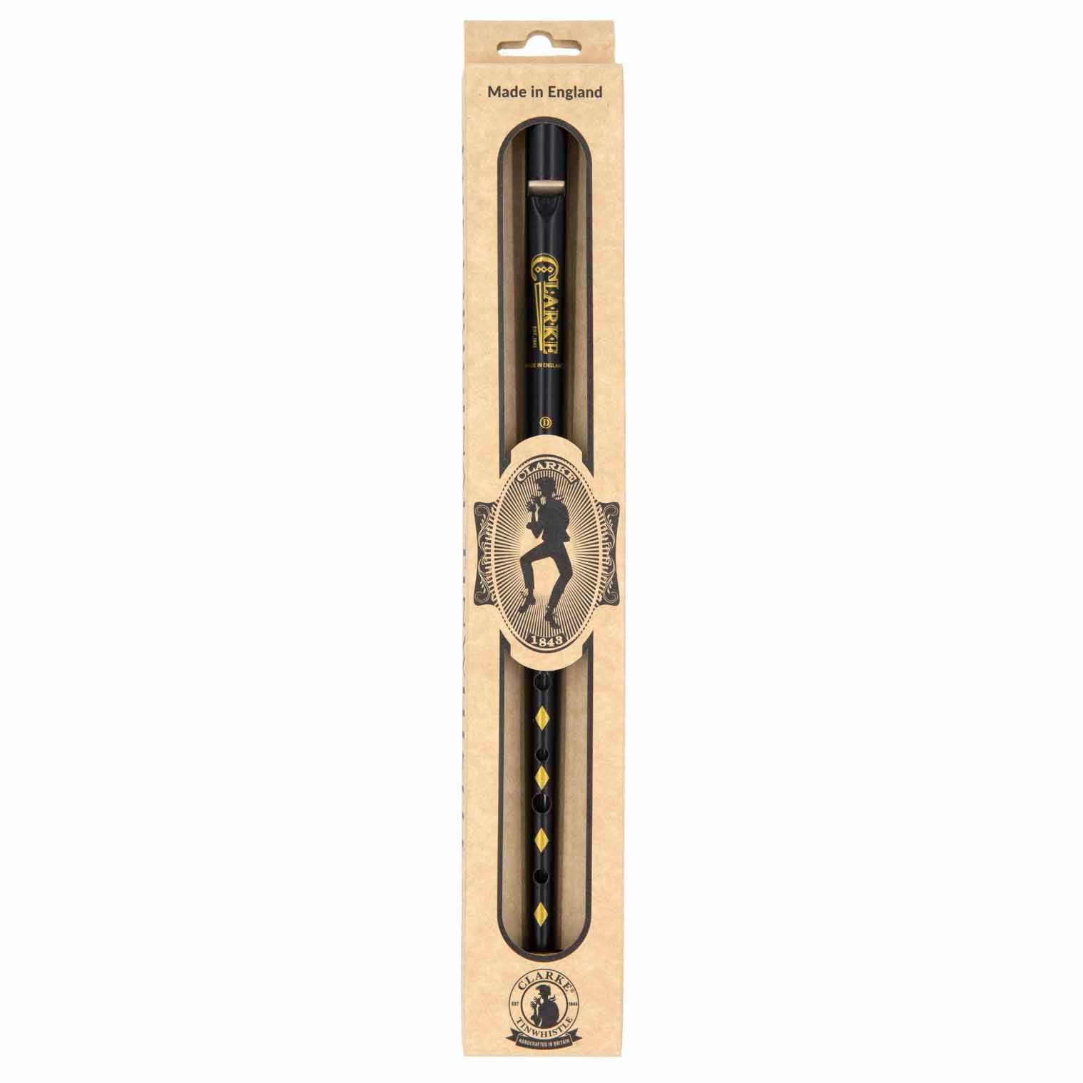 The Original Clarke Tinwhistle D - Black-Siesta Crafts