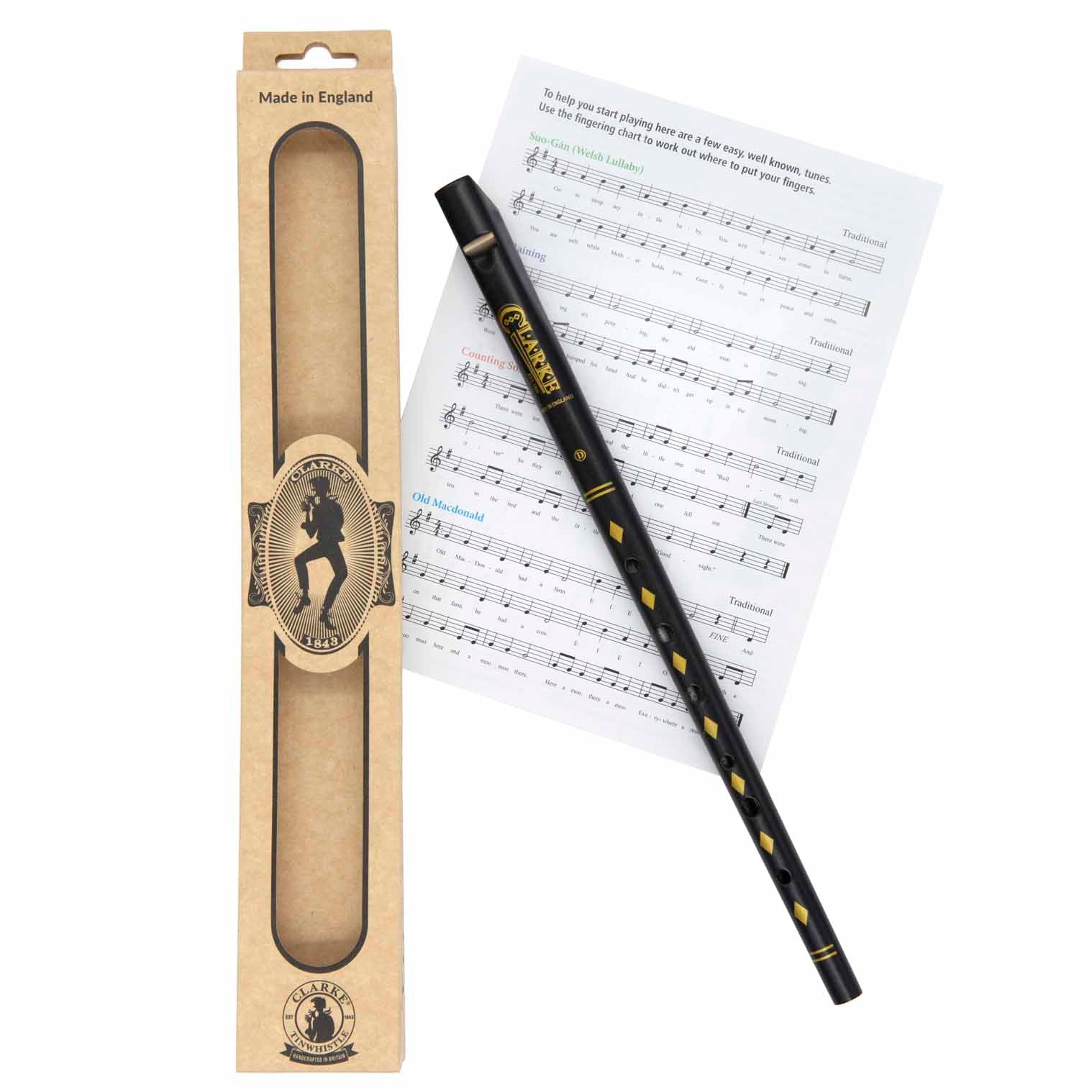 Clarke Original Tin Whistle in D - Black