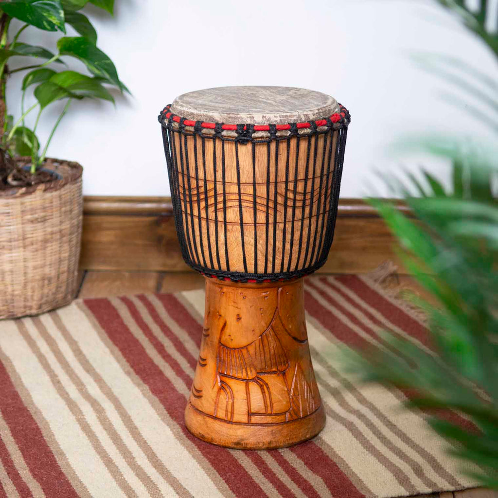 Medium Ghanaian Djembe Drum (9" Head)