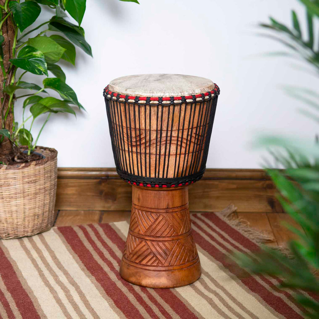 Large Ghanaian Djembe Drum (10" Head)