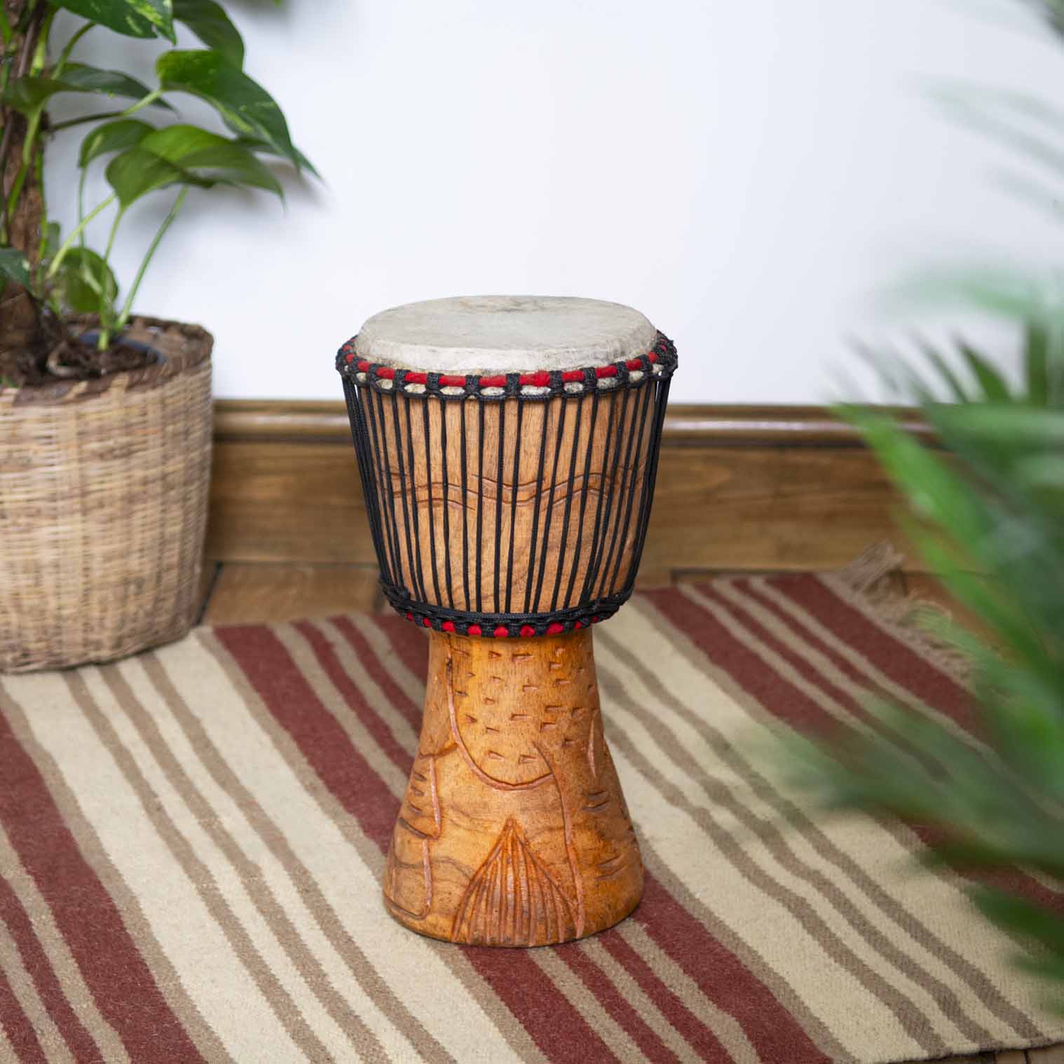 Small Ghanaian Djembe Drum (7" Head)