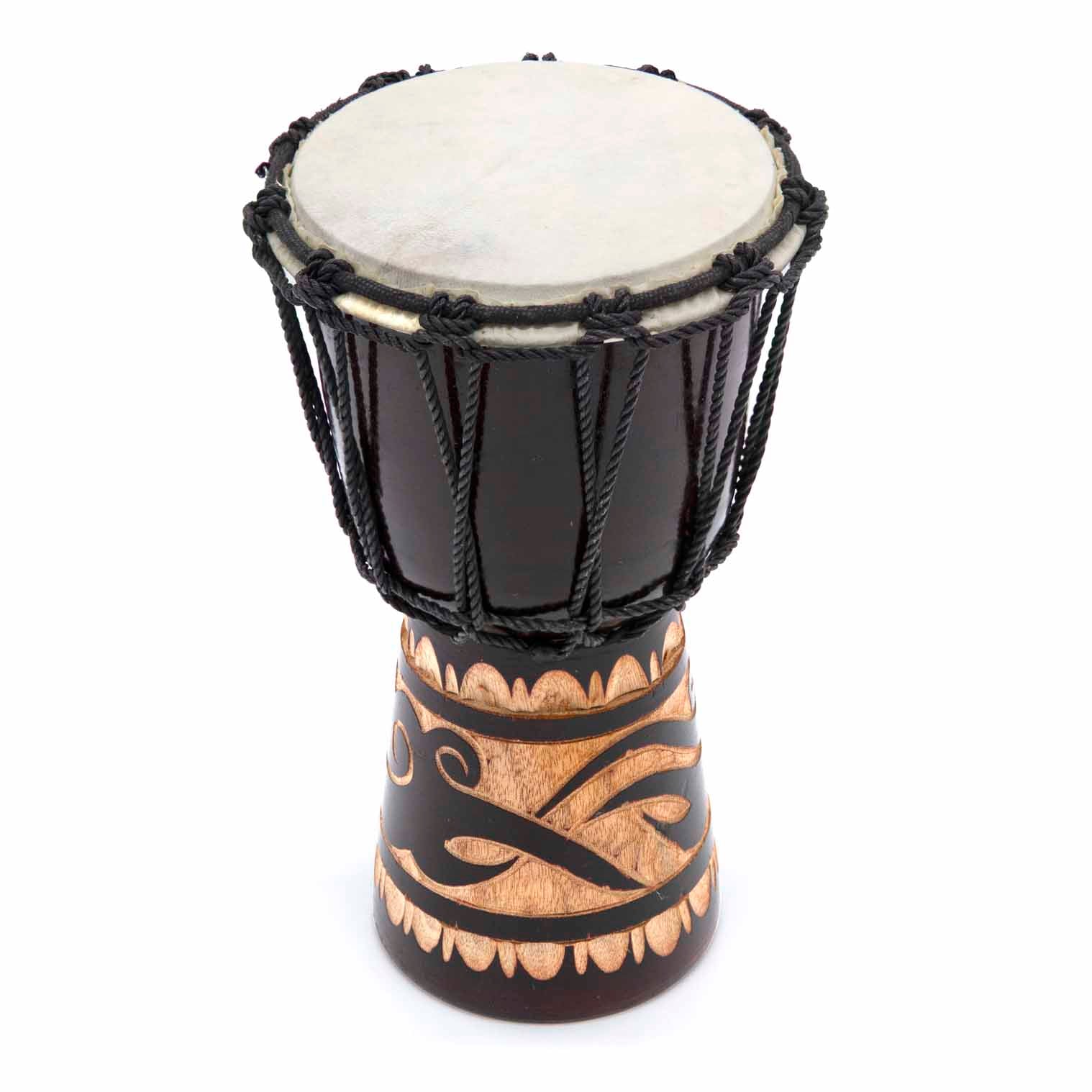 Small Carved Djembe Drum 25cm