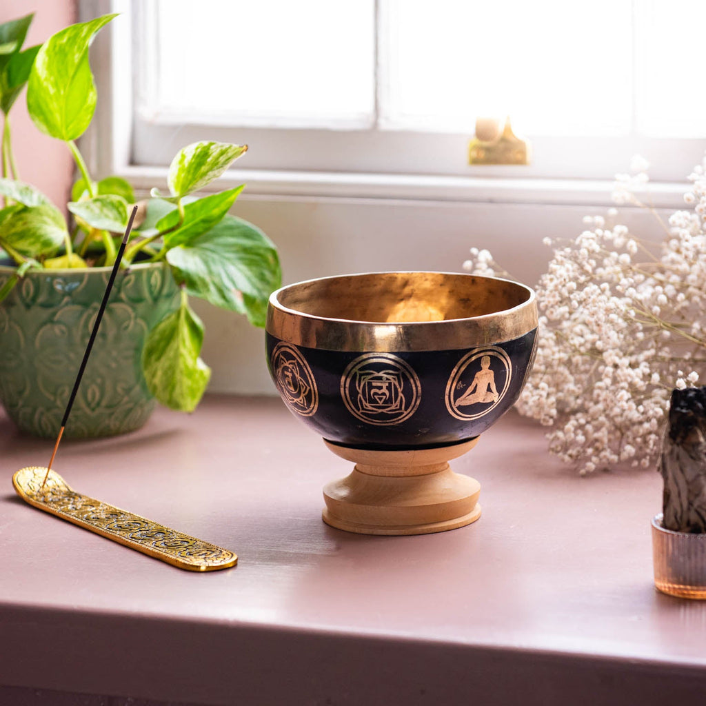 Mustang Black Singing Bowl - Nepal