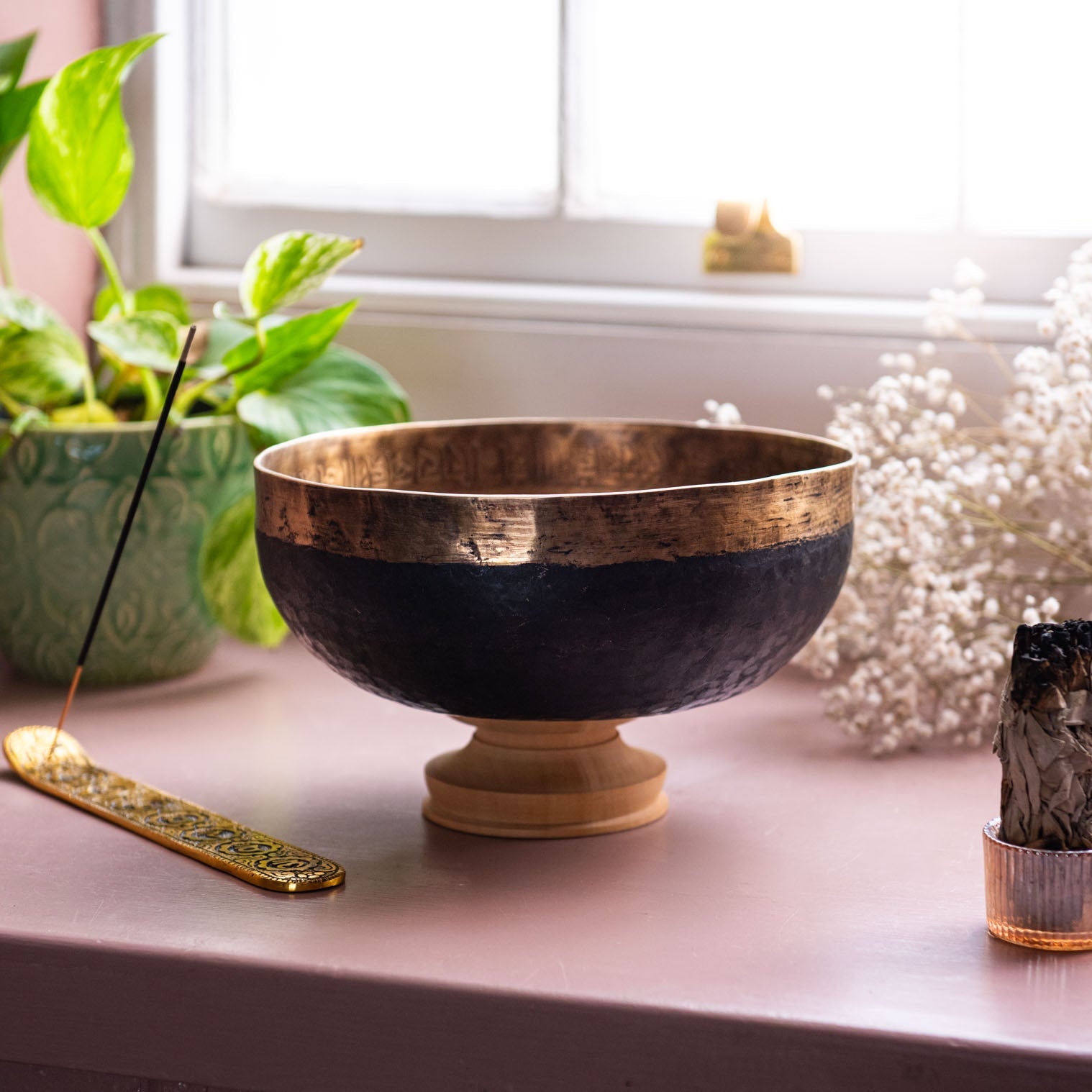 Etched Healing Singing Bowl
