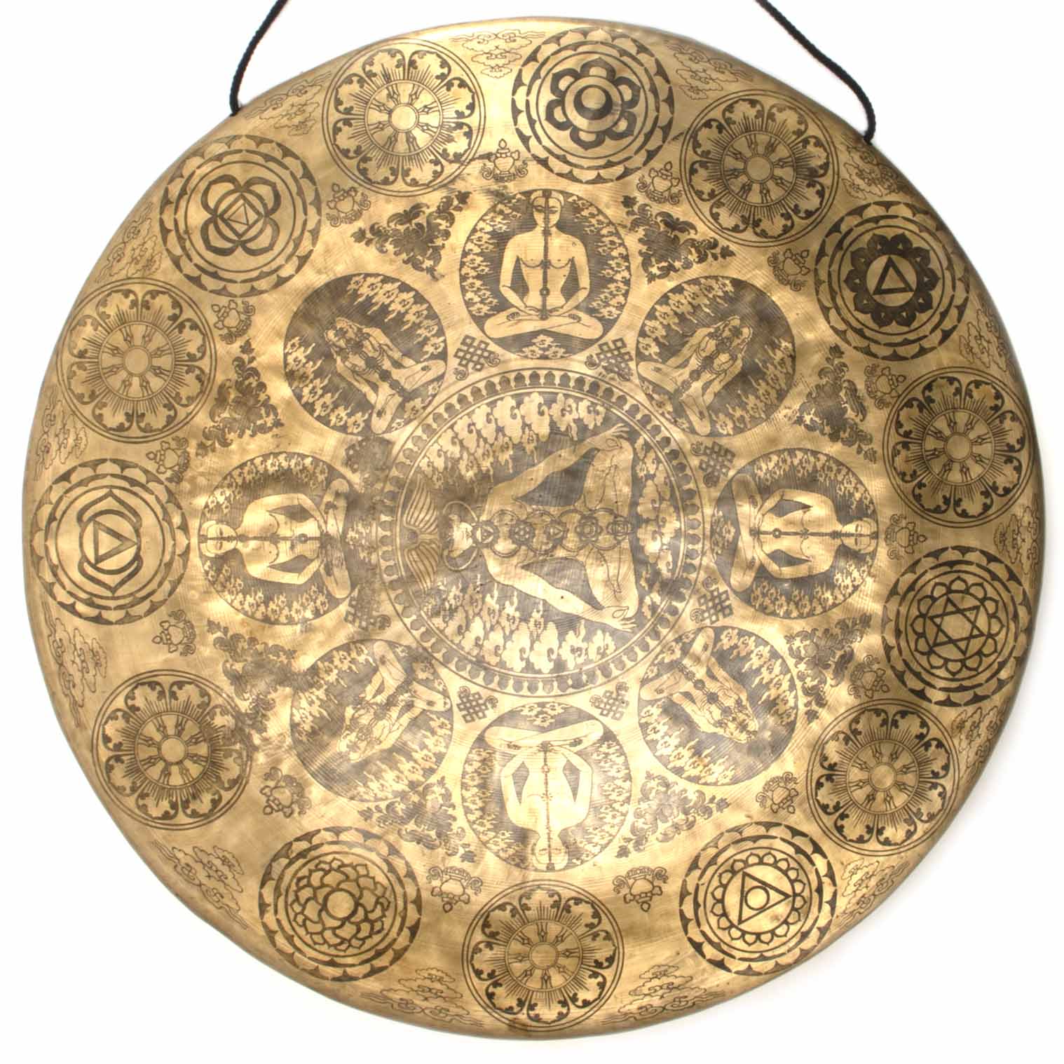 Extra Large Yogi Mandala Metal Gong No.71-Siesta Crafts