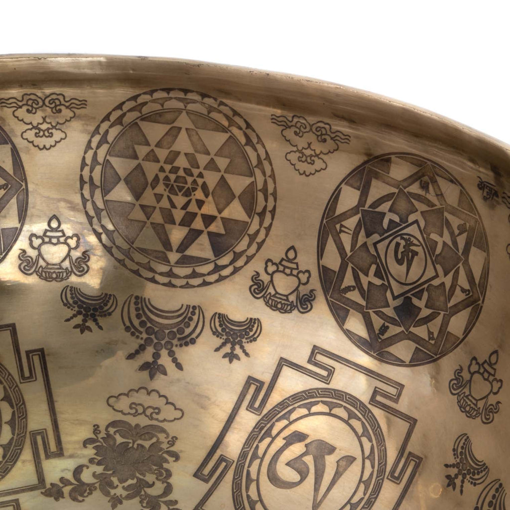 Buddha Etched Singing Bowl No.18-Siesta Crafts