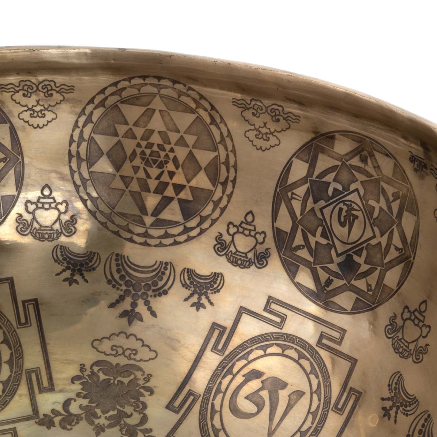 Buddha Etched Singing Bowl No.18-Siesta Crafts
