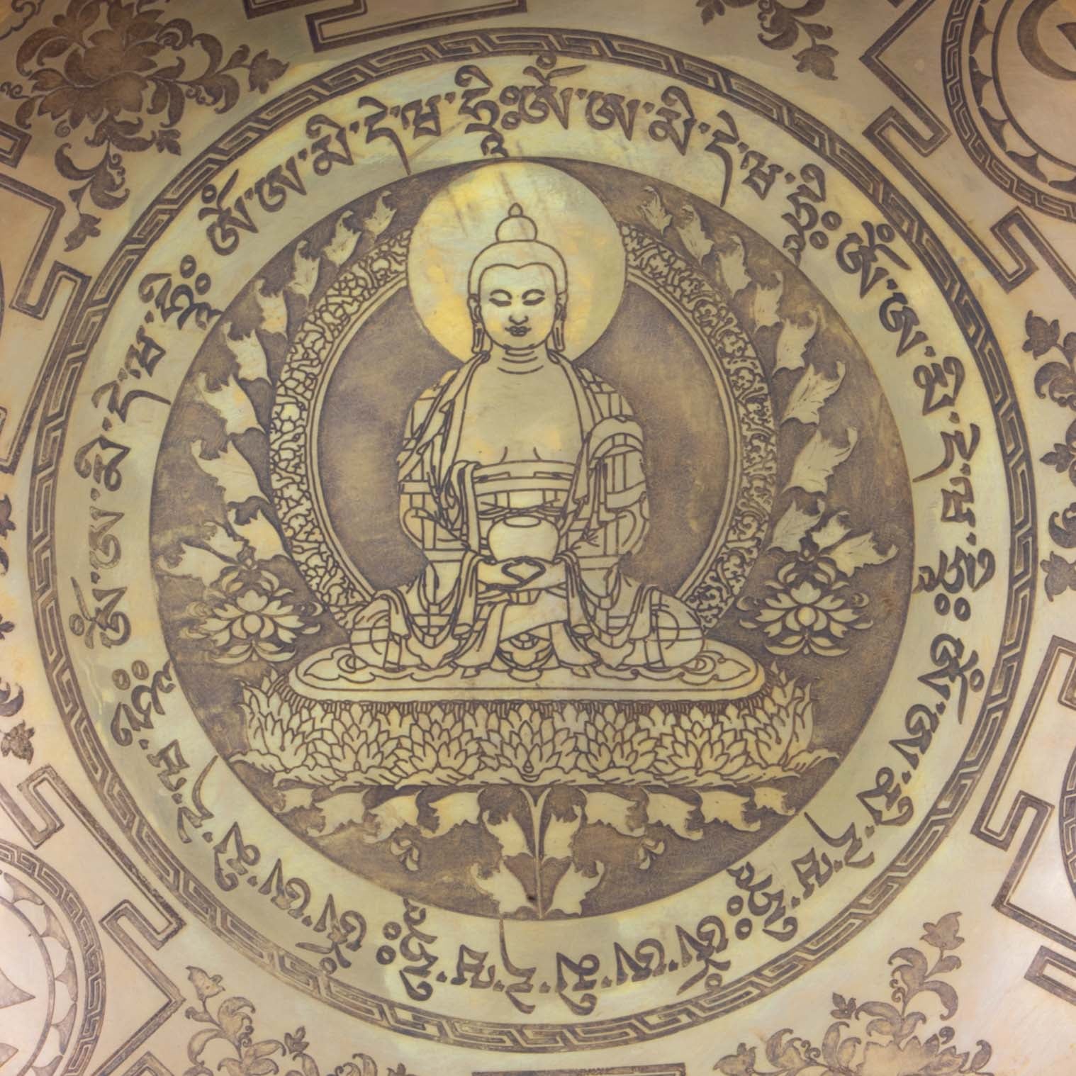 Buddha Etched Singing Bowl No.18-Siesta Crafts