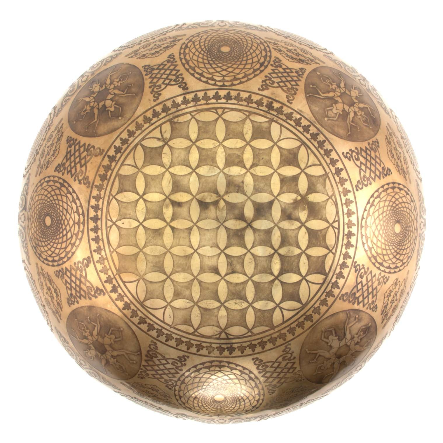 Buddha Etched Singing Bowl No.18-Siesta Crafts