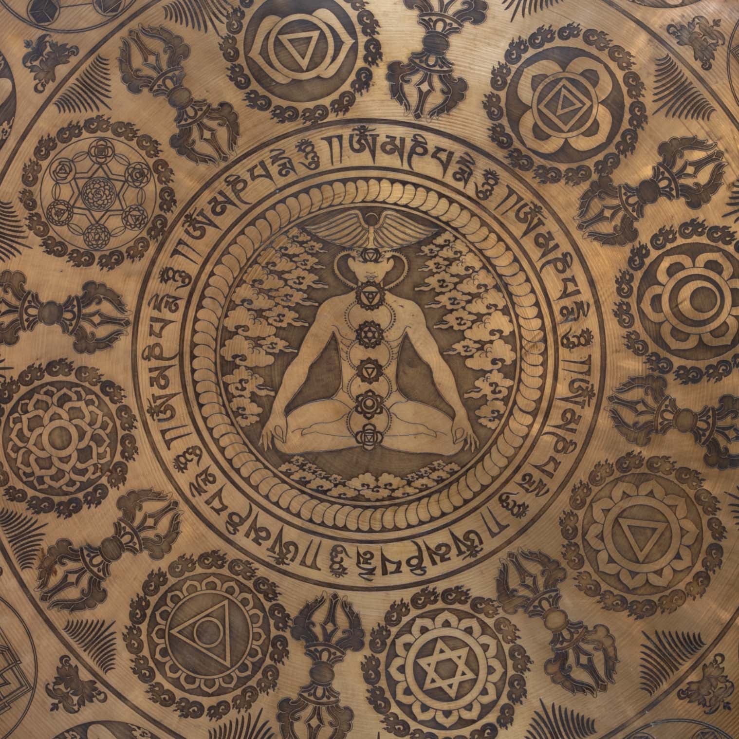 Yogi Vajra Etched Gong No.77-Siesta Crafts